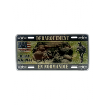 Plaque Métal : Débarquement...