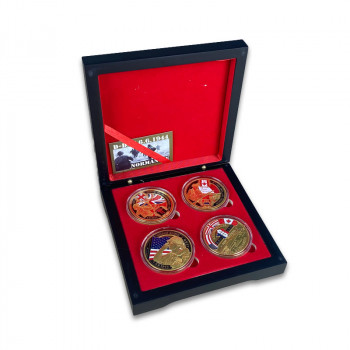 Box of 4 medals - Honor,...