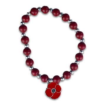 Red pearl bracelet - Poppy