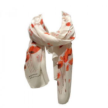 White scarf : Poppy