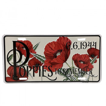 Metal plate: Poppy