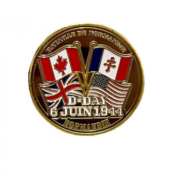 Enamel magnet: Round D-Day