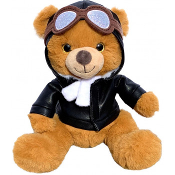 Peluche ours aviateur