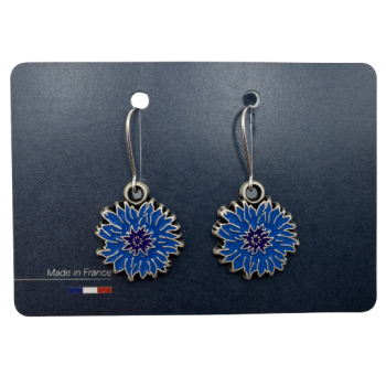 Boucles d'oreilles bleuet
