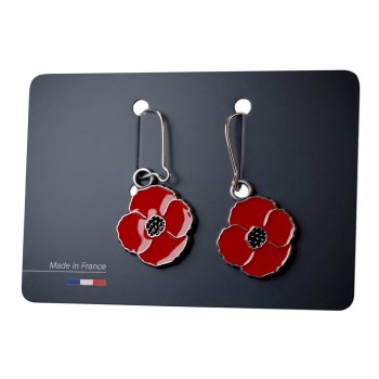Boucles d'oreille Coquelicot