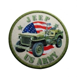 Écusson Rond : Jeep US Army